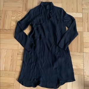 Heather Black Silk Dress